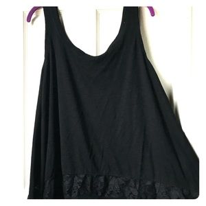 Torrid black dress tank, asymmetrical